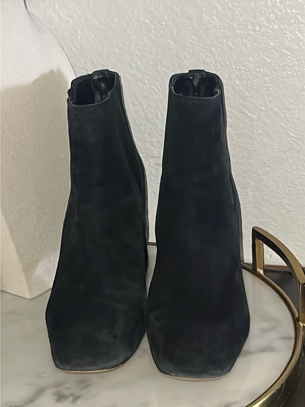Sam Edelman black suede ankle booties 8